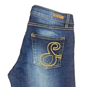 Southpole Youth Distressed Straight Leg Embroided‎ Logo 28x23 Size 5